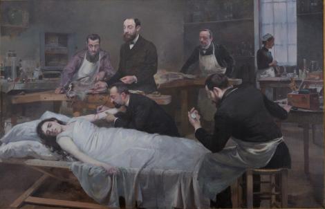 Adler, « la Transfusion du sang de chèvre », 1892